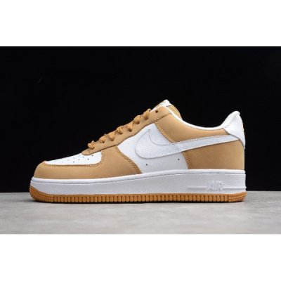 Nike Air Force 1 Beyaz / Kahverengi Kaykay Ayakkabı Türkiye - 6U25ALOR